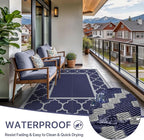 GENIMO Outdoor Rug 5' x 8' Patio Waterproof, Foldable Reversible Plastic Straw - Image 5