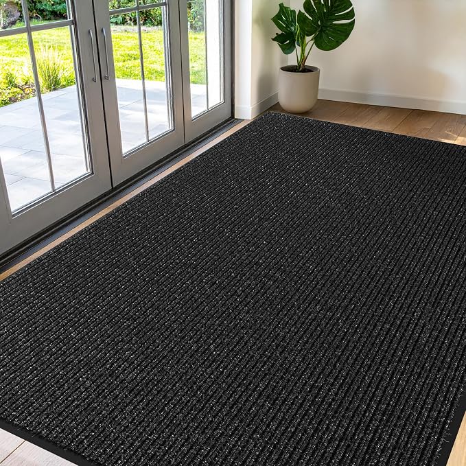 Commercial Door Mat 4'x6' Charcoal, Heavy Duty Industrial Floor Mat by Unknown