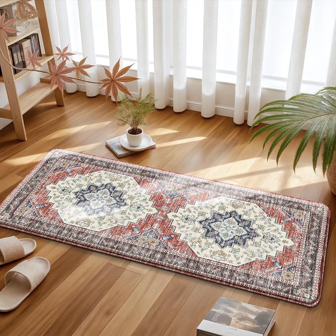 Boho Kitchen Mats for Floor 2 Piece Set Anti Fatigue Cushioned PVC Kitchen Rugs - Image 7