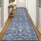 KILOCOCO Hallway Runner 3x18 Rug Runner Printed Vintage Floral Washable Kitchen by Kilococo