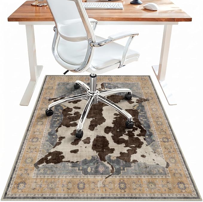 48"x72" Office Chair Mat for Hardwood Tile Floor, Under Desk Carpet Protector by BESBLEE