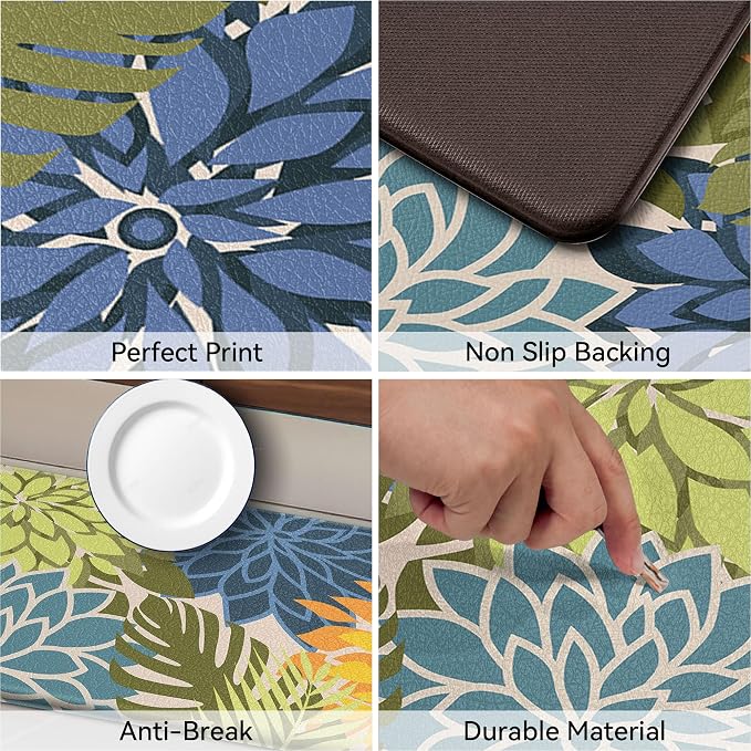 Arenarug Kitchen Mats for Floor 2PCS Cushioned Anti Fatigue Kitchen Mats - Image 6
