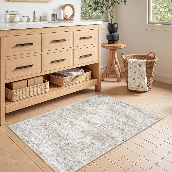 2x3 Washable Rug Runner for Bathroom, Soft Entryway Rug for Laundry Room by Restydon