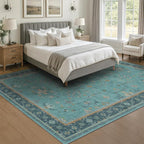 Boho 8x10 Large Teal Green Rugs - Image 6