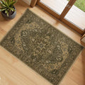 RELEANY Area Rugs Small 2'x4' Washable Non-Slip, Floral Vintage Distress by RELEANY