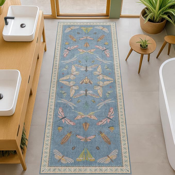 Hazo Haus 2x7 Washable Bedroom Runner Rug, Laundry Room & Hallway, Rubber - Image 6