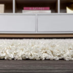 JONATHAN Y Mercer Shag Plush Tassel Cream Indoor Area Rug, Contemporary - Image 9
