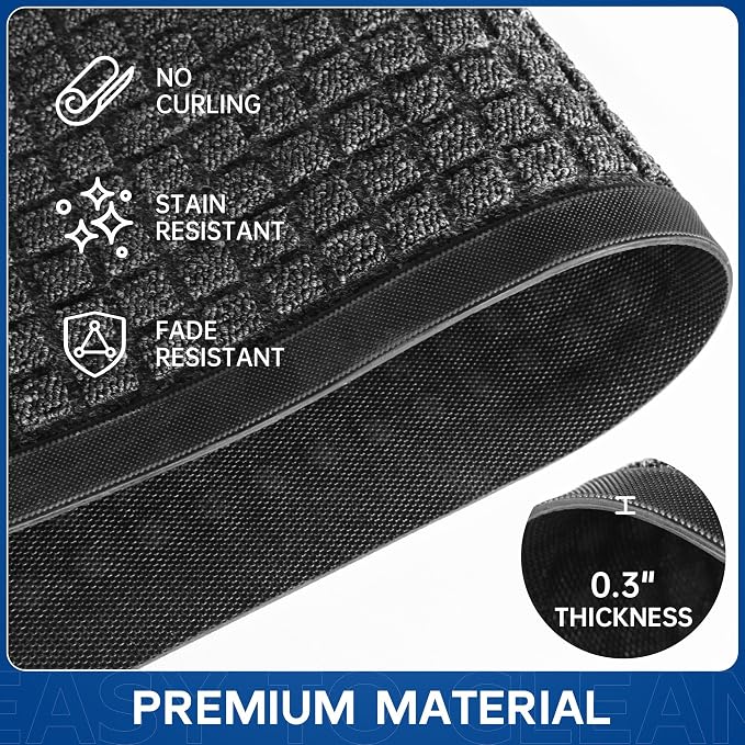 Durable Front Door Mat, Non-Slip Rubber Backing, Stain and Fade Resistant - Image 4