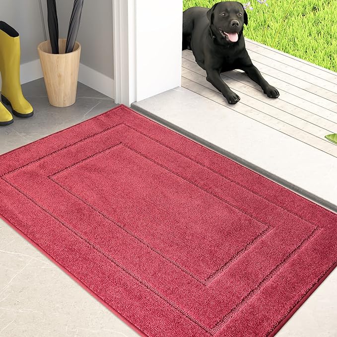 PURRUGS Dirt Trapping Door Mat 24" x 35.5", Non-Slip/Skid Machine Washable by PURRUGS