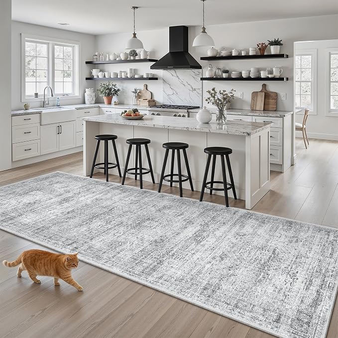 Soalmost Runner Rug 3x8 Washable Non-Slip Hallway Runner Rugs by Soalmost