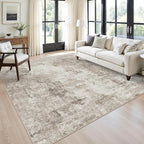 8x8 Square Area Rug Living Room – Non-Slip Washable Large Floor Carpet by ZHXXUJ