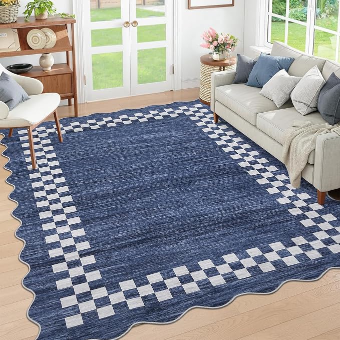 GarveeHome Area Rug 6x9 Large Living Room Modern Border Throw Rug by GarveeHome