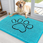 OLANLY Dog Door Mat for Muddy Paws 36x24, Paw Print Design, Absorbs Moisture by OLANLY