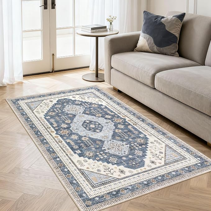 3x5 Washable Area Rug, Large Rugs - Image 7