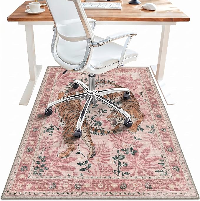 48"x72" Office Chair Mat for Hardwood Tile Floor, Under Desk Carpet Protector by BESBLEE