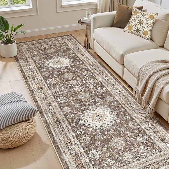 Vintage Hallway Runner Rug 3x12: Large Soft Washable Entryway - Image 5