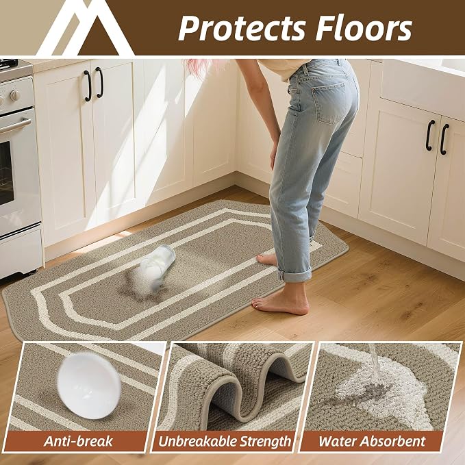 COSY HOMEER Kitchen Rugs and Mats 24"x48" Non Slip Kitchen Mats - Image 3