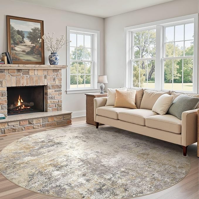 UERMEI 10ft Round Area Rug Living Room Rugs - Image 4