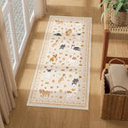 DUKINO 2x4 Runner Rug for Entryway, Animal Dog Print Washable Kitchen Rug - Image 3