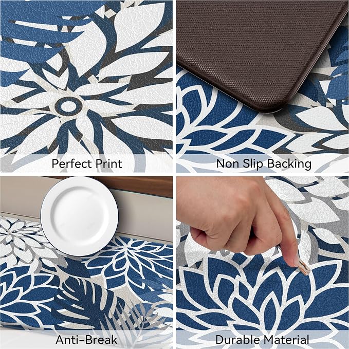 Arenarug Kitchen Mats for Floor 2PCS Cushioned Anti Fatigue Kitchen Mats - Image 5