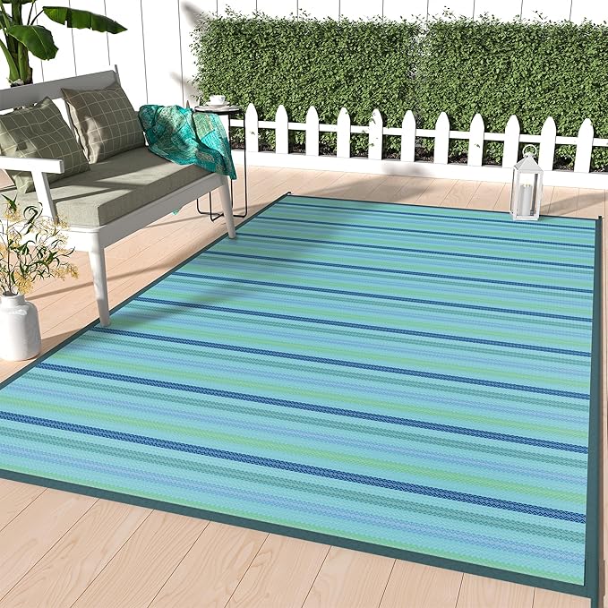 GENIMO Outdoor Rug for Patio Clearance, Lightweight Waterproof RV Camping Mat by GENIMO