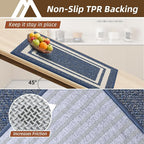 COSY HOMEER Kitchen Rugs Non-Slip 24x35/24x60 Inch Thick Polypropylene Standing - Image 3