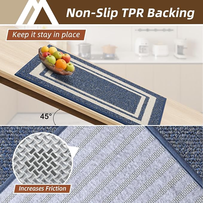 COSY HOMEER Kitchen Rugs Non-Slip 20x30/20x48 Inch Thick Polypropylene Standing - Image 3