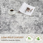 UERMEI Square Area Rugs : Washable 6x6 Neutral Modern Abstract Carpet - Image 9