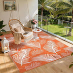 Pauwer Waterproof Outdoor Rug 9x12, Reversible Plastic Straw Patio Camping Rug - Image 7