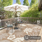 Pauwer Waterproof Outdoor Rug 8x10, Reversible Plastic Straw Patio Camping Rug - Image 4