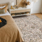 Moss 5x7 Living Room Area Rug, Vintage Washable Rug - Image 3