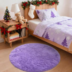 OLANLY Purple Round Rugs for Bedroom - Image 3
