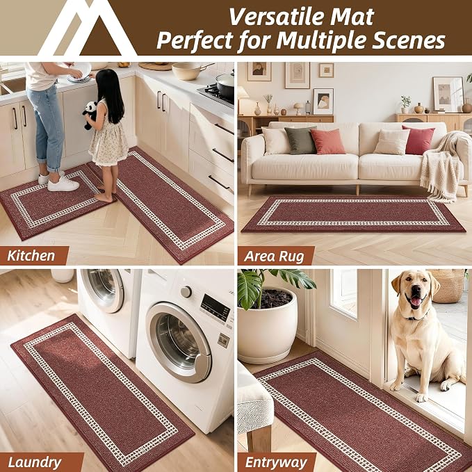 COSY HOMEER Kitchen Rugs Non-Slip 20x30/20x48 Inch Thick Polypropylene Standing - Image 6
