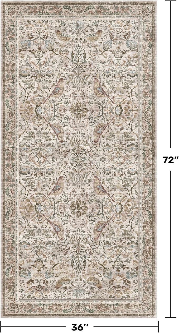 Moss 3x6 Washable Rug for Large Entryway - Image 2