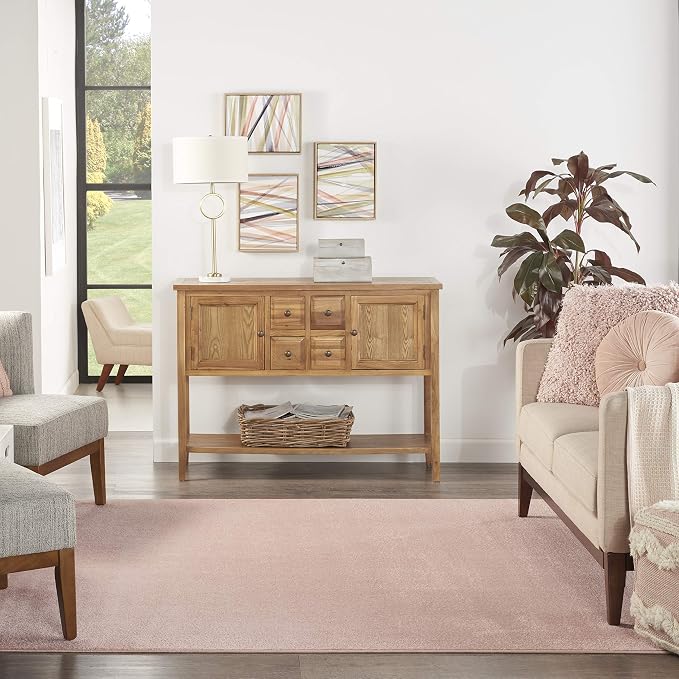 Nourison Home Nourison Essentials Pink 7' x Square Area Rug - Image 3