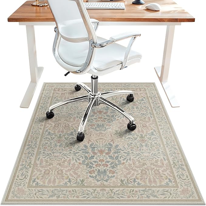 48"x60" Office Chair Mat for Hardwood Tile Floor, Under Desk Carpet Protector by BESBLEE