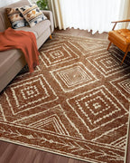 BESTSWEETIE Area Rug 4x6 Rug Machine Washable Non-Slip Low Pile Print Pattern - Image 8
