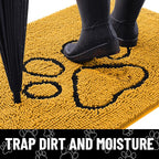 Smiry Dog Door Mat for Muddy Paws, Absorbent Dirt Trapper Non Slip Quick Dry - Image 2