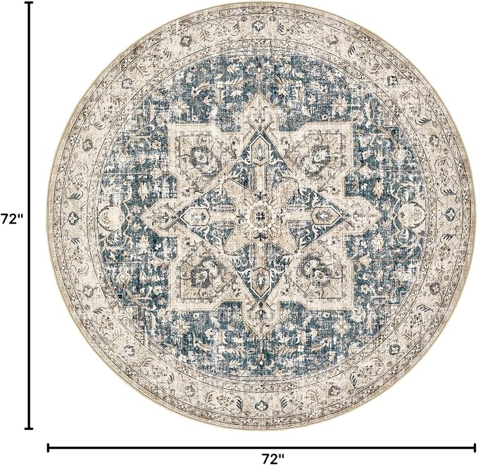 Tortania 6' Round Area Rug Living Room Rugs - Image 2