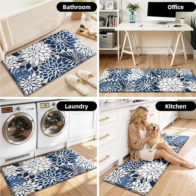 Arenarug Kitchen Mats for Floor 2PCS Cushioned Anti Fatigue Kitchen Mats - Image 6
