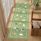 DUKINO 2x6 Washable Runner Rug for Hallway, Non Slip Animal Dog Kitchen Rug - Image 3