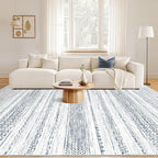 Nakagishi 6x9 Area Rugs Living Room: Washable Boho Large Neutral Soft Farmhouse - Image 2