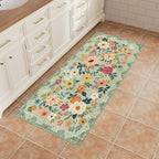 DUKINO 2x4 Rug for Entryway, Washable Kitchen Floral Runner Rug - Image 9