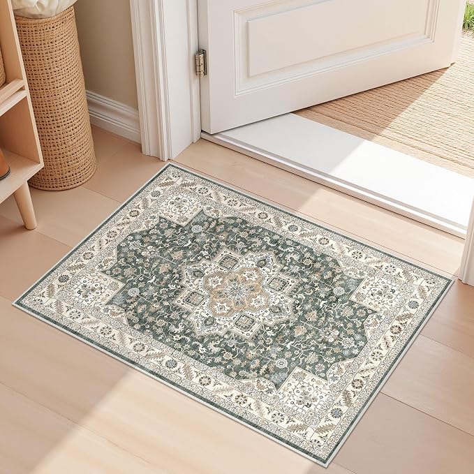 Vintage Entryway Area Rug 2x3 by COTILED