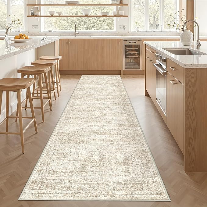 3x12 Runner Rug for Hallway, Non-Slip Long Bathroom Rugs Runner for Kitchen - Image 5