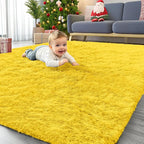 OLANLY Area Rugs for Living Room Bedroom, Machine Washable 4x5.9 ft Soft Fluffy by OLANLY