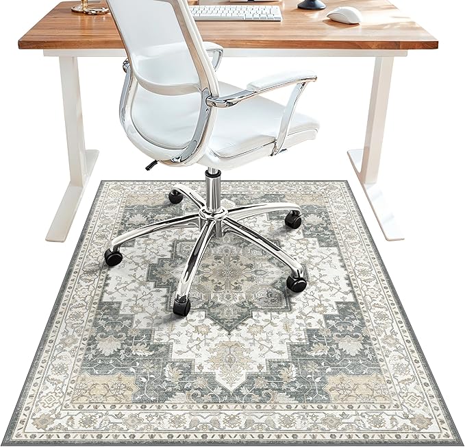 48"x72" Office Chair Mat for Hardwood Tile Floor, Under Desk Carpet Protector by BESBLEE