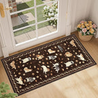 DUKINO 2x4 Runner Rug for Entryway, Animal Dog Print Washable Kitchen Rug by DUKINO