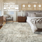 10x14 Area Rugs for Living Room Rug Washable: Abstract Large Rug Indoor Modern - Image 2