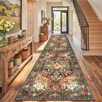 Yamaziot Washable Runner Rug, 3x14 Non-Slip Boho Vintage Hallway Rug Runner - Image 5